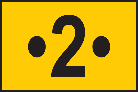 Wegzeichen/Zahlen mit Punkten/0042_black_dot2dot_bgyellow.png